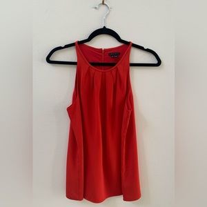 Theory Red Sleeveless Top